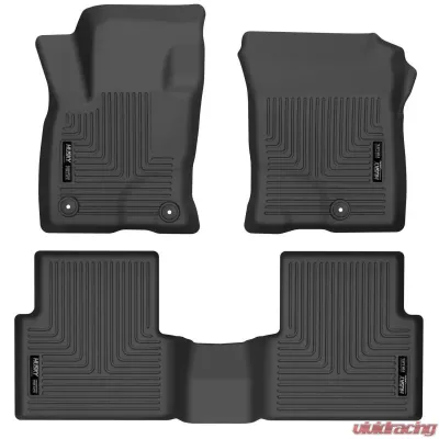 Husky Liners Front & Rear Floor Liners for Ford Bronco Sport 2021-2025, Black - 95341