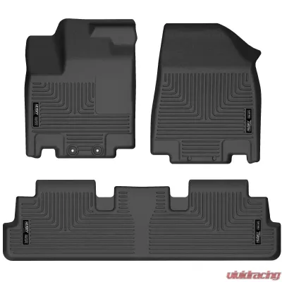 Husky Liners Front & 2nd Seat Floor Liners for Ford F-150 2015-2023, Black - 95701