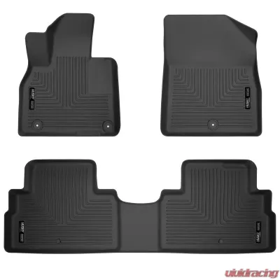 Husky Liners Front & 2nd Seat Floor Liners for 2020 Hyundai Palisade, Black - 95711