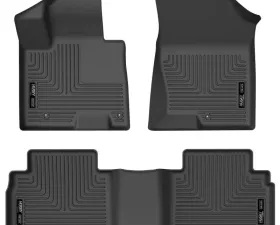 Husky Liners Front & 2nd Seat Floor Liners for Ford F-150 2015-2023, Black