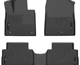 Husky Liners Front & Rear Floor Liners for Hyundai Santa Fe 2021-2022, Black