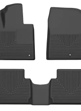 Husky Liners Front & Rear Floor Liners for Hyundai Santa Fe 2021-2022, Black                                     - 95881 - Image 3