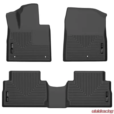 Husky Liners Front & Rear Floor Liners for Hyundai Santa Fe 2021-2022, Black - 95881
