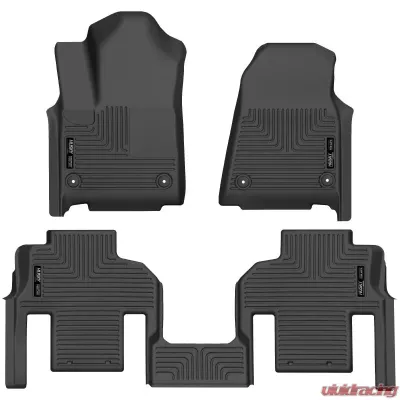 Husky Liners Front & Rear Floor Liners for Jeep Wagoneer 2022, Black - 99061