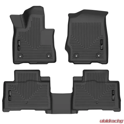 Husky Liners Front & 2nd Seat Floor Liners for Lincoln Aviator 2020-2025, Black, Durable Rubber - 99331