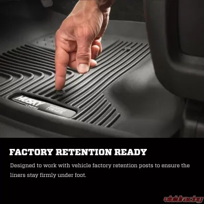 Husky Liners 2nd Seat Floor Liner for Audi Q5 2018-2023, Black Rubber - 50971