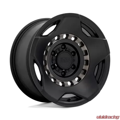 Black Rhino Muzzle Wheel 17x9 5x5.0 -18mm Matte Black w/Mach Tint Ring - 1790MZE-85127M71