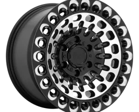 Black Rhino Labyrinth Wheel 17x9.5 6x4.5 +12mm Gloss Black w/Machined Face & Milling