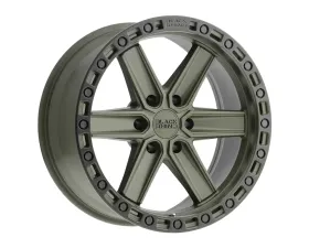 Black Rhino Henderson Wheel 17x9  6x135 0mm OD Green w/Black Lip Edge & Black Bolts