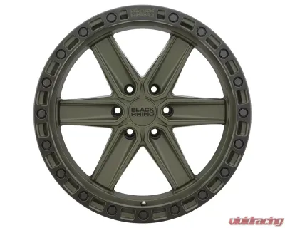 Black Rhino Henderson Wheel 17x9  6x135 0mm OD Green w/Black Lip Edge & Black Bolts - 1790HDS006135N87