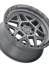 Black Rhino Kelso Wheel 17x9  6x139.7 -12mm Battleship Gray w/Black Lip Edge & Black Bolts                                     - 1790KLS-26140G12 - Image 2