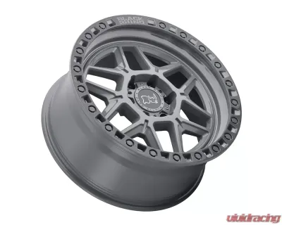 Black Rhino Kelso Wheel 17x9  6x139.7 -12mm Battleship Gray w/Black Lip Edge & Black Bolts - 1790KLS-26140G12