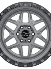 Black Rhino Kelso Wheel 17x9  6x139.7 -12mm Battleship Gray w/Black Lip Edge & Black Bolts                                     - 1790KLS-26140G12 - Image 3