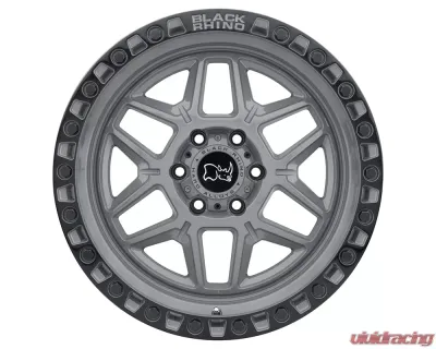 Black Rhino Kelso Wheel 17x9  6x139.7 -12mm Battleship Gray w/Black Lip Edge & Black Bolts - 1790KLS-26140G12
