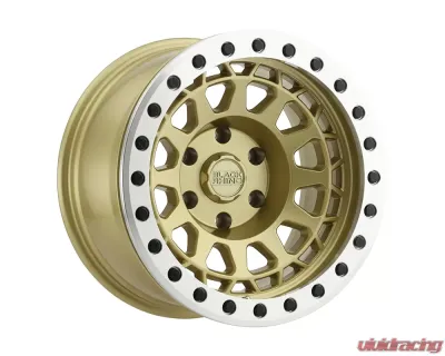 Black Rhino Primm Beadlock Wheel 17x8.5  5x127 -38mm Matte Gold w/Machined Ring & Black Bolts - 1785PRM-85127L71