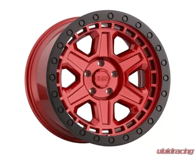 Black Rhino Reno Wheel 17x9 5x127 | 5x5 -18mm Candy Redw/Black Lip Edge & Black Bolts - 1790REN-85127R71