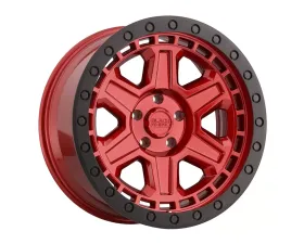 Black Rhino Reno Wheel 17x9 5x127 | 5x5 0mm Candy Redw/Black Lip Edge & Black Bolts