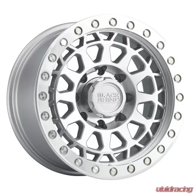 Black Rhino Primm Wheel 17x9 6x139.70|6x5.5 0mm Silver w/ Mirror Face & Lip Edge - 1790PRM006140S12