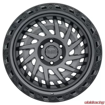 Black Rhino Shredder 17x9.0 5x127 | 5x5 -18 Matte Gunmetal w/Black Lip Edge - 1790SHD-85127G71
