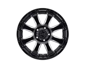 Black Rhino Sierra Gloss Black w/ Milled Spokes Wheel 17x9 5x127|5x5 -12mm CB78