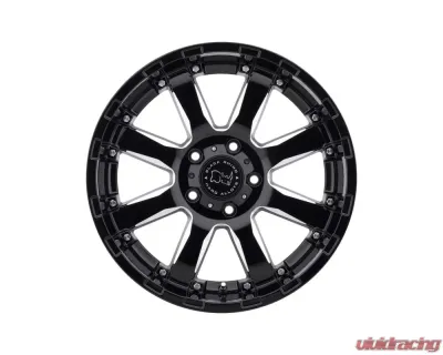 Black Rhino Sierra Gloss Black w/ Milled Spokes Wheel 17x9 5x127|5x5 -12mm CB78 - 1790SRA-25127B78