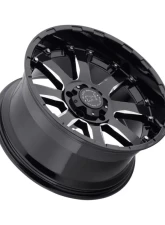 Black Rhino Sierra Gloss Black w/ Milled Spokes Wheel 17x9 5x127|5x5 -12mm CB78                                     - 1790SRA-25127B78 - Image 3