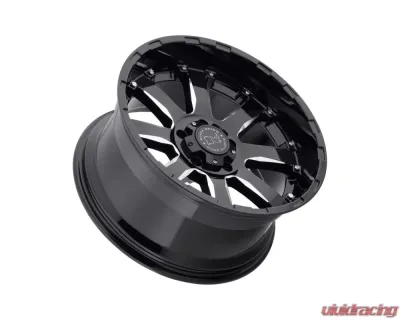 Black Rhino Sierra Gloss Black w/ Milled Spokes Wheel 17x9 5x127|5x5 -12mm CB78 - 1790SRA-25127B78