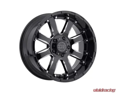 Black Rhino Sierra Gloss Black w/ Milled Spokes Wheel 17x9 5x127|5x5 -12mm CB78 - 1790SRA-25127B78