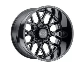 Black Rhino Grimlock Wheel 20x11.5 5x127 -44mm Gloss Black w/Milled Spokes