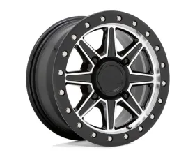 Black Rhino Powersports Webb UTV Wheel 15x7 4x110 52mm Gloss Black w/Machined Face