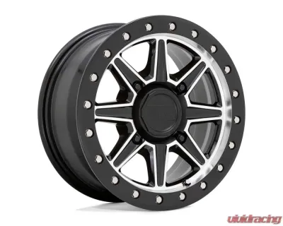 Black Rhino Powersports Webb UTV Wheel 15x7 4x137 51mm Gloss Black w/Machined Face - 1570WEB514136F06