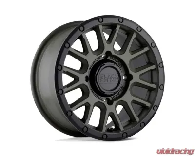 Black Rhino Powersports La Paz UTV Wheel 15x7 4x137 36mm Olive Drab Green w/Black Lip - 1570LPZ364136N06
