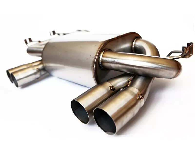 Status Gruppe SCZA Rear Muffler Section 3 Stainless Steel 3.25 Inch 83mm Single Wall Tips BMW E46 M3 2001-2006 - BMWE46M3SCZARMSS83