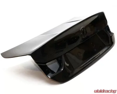 Status Gruppe Carbon Fiber CSL Style Rear Trunk Lid Single Sided 2x2 CF BMW F82 M4 2015-2020 - SGF82M4TLSS2x2