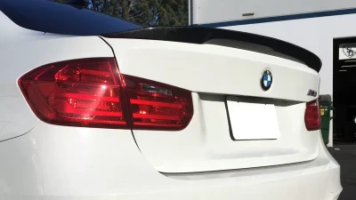 Status Gruppe Carbon Fiber Rear Trunk Lid Spoiler 1x1 CF High Kick BMW F30|F80 2012-2018                                     - SGTBMWF30/80CFLS1X1H - Image 7