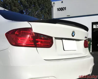 Status Gruppe Carbon Fiber Rear Trunk Lid Spoiler 1x1 CF High Kick BMW F30|F80 2012-2018 - SGTBMWF30/80CFLS1X1H