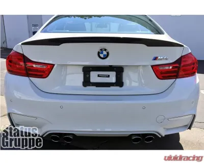 Status Gruppe 2x2 Carbon Fiber Trunk Lid Spoiler BMW F82 M4 2015-2019 - SGTBMWF82M4CFLS2x2