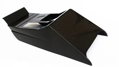 Status Gruppe SCZA CSL Carbon Fiber Center Console 1x1 RHD Version BMW E46 M3 2000-2006                                     - SGTE46CSLCC1x1R - Image 2
