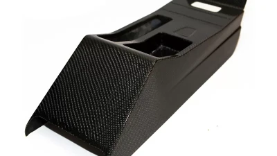 Status Gruppe SCZA CSL Carbon Fiber Center Console 2x2 with Ebrake Boot RHD Version BMW E46 M3 2000-2006                                     - SGTE46CSLCC2X2REB - Image 4