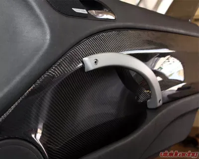 Status Gruppe 2x2 Carbon Fiber CSL Door Panel Inserts Custom Color Handles with Rear Speaker BMW 2000-2006 - SGTE46CSLDP2x2CCY