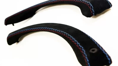 Status Gruppe 2x2 Carbon Fiber CSL Door Panel Inserts Custom Color Handles with Rear Speaker BMW 2000-2006                                     - SGTE46CSLDP2x2CCY - Image 7