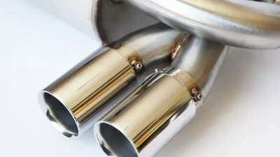 Status Gruppe Stainless Steel 3" 76mm Double Wall Tips Rear Muffler Section 3 V1 BMW E46 M3 2001-2006                                     - SGTE46M3RMV1DW76 - Image 6