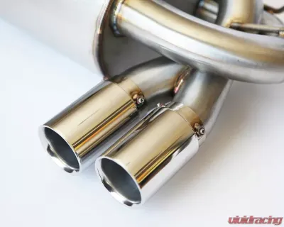 Status Gruppe Stainless Steel 3" 76mm Double Wall Tips Rear Muffler Section 3 V1 BMW E46 M3 2001-2006 - SGTE46M3RMV1DW76