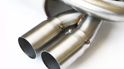 Status Gruppe Stainless Steel 3 1/4" 83mm Single Wall Tips Rear Muffler Section 3 V1 BMW E46 M3 2001-2006                                     - SGTE46M3RMV1SS83 - Image 6