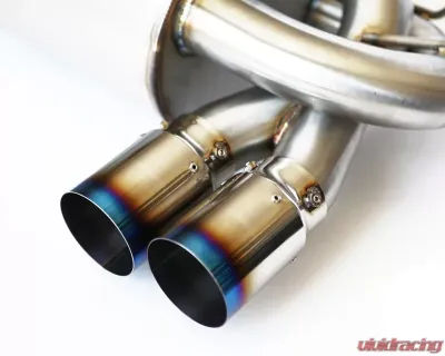 Status Gruppe Titanium Blued Finish 3.14" 80mm Single Wall Tips Rear Muffler Section 3 V1 BMW E46 M3 2001-2006 - SGTE46M3RMV1TB80