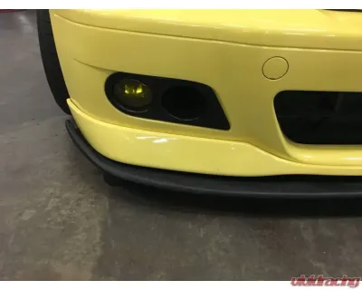 Status Gruppe "HRTG" Front Lip Spoiler - Un-Cut Version w/  Splitter 2x2 CF BMW E46 M3 2001-2006 - SGE46M3HRTGFLFRP2x2U