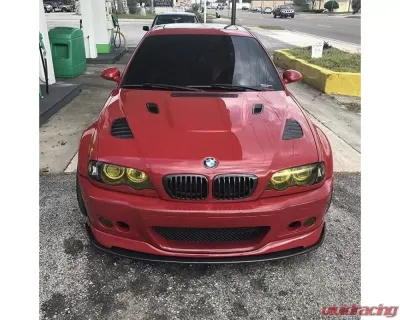 Status Gruppe "HRTG" Front Lip Spoiler - Un-Cut Version w/  Splitter 2x2 CF BMW E46 M3 2001-2006 - SGE46M3HRTGFLFRP2x2U