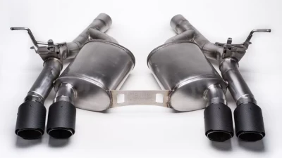 Status Gruppe Exhaust System Mid|Rear Section w/ Valves CF Tips (90mm) BMW F8X M3|M4 2015-2018                                     - SGF8XESMRWCF - Image 8