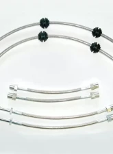 Evolution Racewerks Clear Stainless Steel Braided Brake Lines Full Kit for BMW 335i 08-16                                     - BM-BRK001CL - Image 3