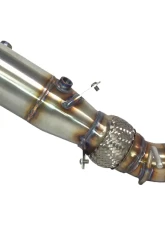 Evolution Racewerks Sports Series 4-Inch 200 Cell High Flow Catted Downpipe Polished Finish BMW X3 28i N20 11-16                                     - BM-EXH008PCAT - Image 4